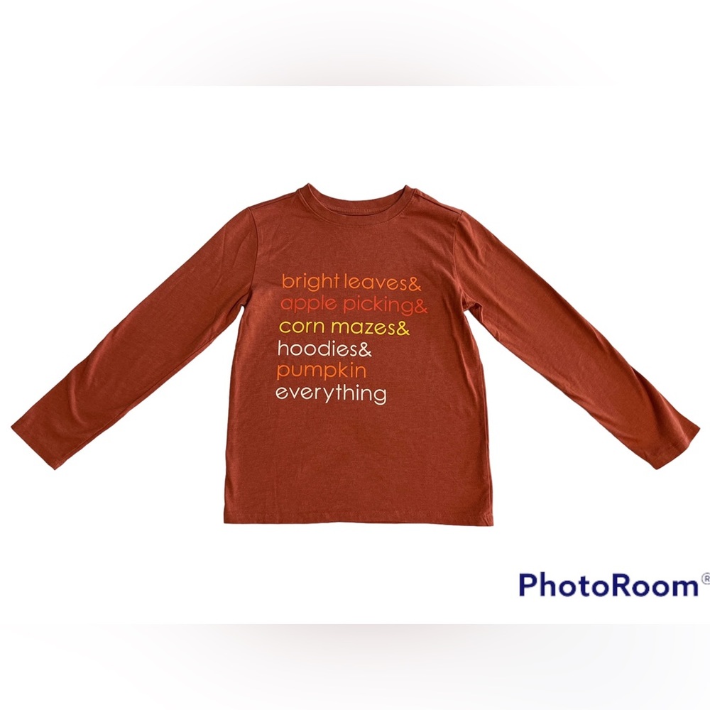 Girls Cat & Jack fall harvest long sleeve tee size M (8-10)